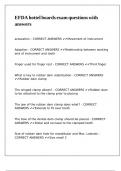 EFDA hottel boards exam questions with answers