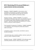 BYU Marketing 201 -Swenson- Midterm 1 QUESTIONS WITH ANSWERS