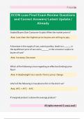 ECON 1100 Final Exam Review Questions  and Correct Answers&sol; Latest Update &sol;  Already