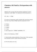 Chemistry 101 Final Ivy Tech questions with answers