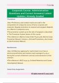 Corporals Course- Administration  Questions and Correct Answers&sol; Latest  Update &sol; Already Graded
