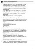 Pediatric ati practice questions