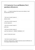 CA Contractor-s Law and Business Test 2 questions with answers