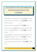 NAIL EXAM&colon; STATE LAW ARKANSAS EXAM 2025 QUESTIONS AND ANSWERS