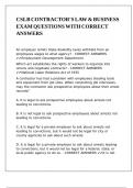 CSLB CONTRACTOR-S LAW & BUSINESS EXAM QUESTIONS WITH CORRECT ANSWERS