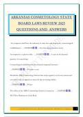 ARKANSAS COSMETOLOGY STATE BOARD LAWS REVIEW 2025 QUESTIONS AND ANSWERS