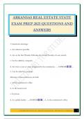 ARKANSAS REAL ESTATE STATE EXAM PREP 2025 QUESTIONS AND ANSWERS