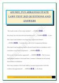 ASUMH&lowbar;FUS ARKANSAS STATE LAWS TEST 2025 QUESTIONS AND ANSWERS
