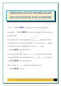 ARKANSAS STATE BOARD EXAM 2025 QUESTIONS AND ANSWERS