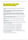 Fire Instructor 1 Test 1 Exam Questions And Answers