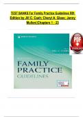 TEST BANKS For Family Practice Guidelines&comma; 6th Edition by Jill C&period; Cash&semi; Cheryl A&period; Glass&comma; Verified Chapters 1 - 23&comma; Complete Newest Version