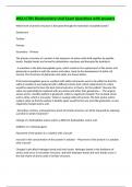 WGU C785 Biochemistry Unit Exam Questions with answers