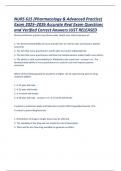 NURS 615 &lpar;Pharmacology & Advanced Practice&rpar; Exam 2025&ndash;2026  nurse practitioner Accurate Real Exam Questions and Verified Correct Answers JUST RELEASED
