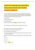 Mock ICT Comprehensive Questions &lpar;Frequently Tested&rpar; with Verified Answers Graded A&plus;