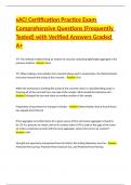 ACI Certification Practice Exam Comprehensive Questions &lpar;Frequently Tested&rpar; with Verified Answers Graded A&plus;