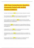 CISEC Exam Comprehensive Questions &lpar;Frequently Tested&rpar; and Verified Answers Graded A&plus;&period;