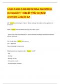 CISEC Exam Comprehensive Questions &lpar;Frequently Tested&rpar; with Verified Answers Graded A&plus;