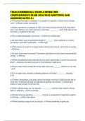 TEXAS COMMERCIAL VEHICLE OPERATION COMPREHENSIVE EXAM 2025&sol;2026 QUESTIONS AND ANSWERS RATED A&plus;