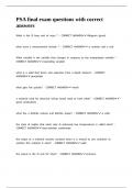 PSA final exam questions with correct answers&period;