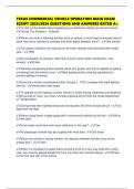 TEXAS COMMERCIAL VEHICLE OPERATION MAIN EXAM SCRIPT 2025&sol;2026 QUESTIONS AND ANSWERS RATED A&plus;
