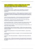 TEXAS COMMERCIAL VEHICLE OPERATION TEST PAPER 2025&sol;2026 QUESTIONS AND ANSWERS RATED A&plus;