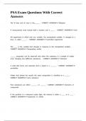 PSA Exam Questions With Correct Answers