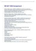 NR 667 VISE Assignment Questions And Answers With Complete Solutions 100&percnt; Correct Answers
