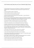 NUR 272 Final Exam Study Guide with Correct Answers Chamberlain College of Nursing