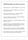NBME Physiology exam with correct answers