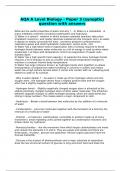 AQA A Level Biology - Paper 3 &lpar;synoptic&rpar;