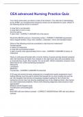 CEA advanced Nursing Practice Quiz Questions And Correct Answers &vert;100&percnt; Verified &vert;Guaranteed Success &vert; 2025 update
