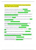 ACTION Personal Training Review Exam Questions with 100&percnt; Correct Answers  