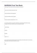 NURS204 Final Test Bank&period; 350 Questions And Answers 