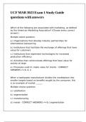 UCF MAR 3023 Exam 1 Study Guide questions with answe