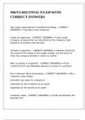 MKTG 6822 FINAL EXAM WITH CORRECT ANSWERS