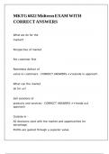 MKTG 6822 Midterm EXAM WITH CORRECT ANSWERS