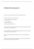 Florida Fire instructor 3 Test Questions and Answers