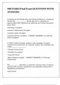 MKTG6822 Final Exam QUESTIONS WITH ANSWERS