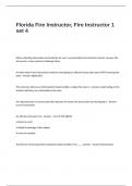 Florida Fire Instructor&comma; Fire Instructor 1 set 4 Test Questions and Answers