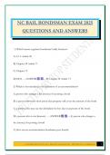 NC BAIL BONDSMAN EXAM 2025 QUESTIONS AND ANSWERS