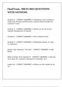 Final Exam - MKTG 6822 QUESTIONS WITH ANSWERS