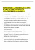 ROPD 4A MOD 3-LATEST 2025&sol;2026 EXAM WITH QUESTIONS AND ANSWERS &lpar;UPDATED VERSION&rpar;&hellip;GRADED A&plus;