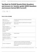 Test Bank for PMHNP Boards EXAM Questions and Answers &lpar;A&plus; Solution guide&rpar; &lpar;2025&rpar; Questions And Answers Solved 100&percnt; Correct&excl;&excl;