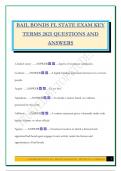 BAIL BONDS FL STATE EXAM KEY TERMS 2025 QUESTIONS AND ANSWERS