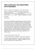 SSR Certification Test QUESTIONS WITH ANSWERS