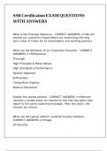 SSR Certification EXAM QUESTIONS WITH ANSWERS
