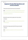 Jeppesen Private Pilot Questions and Correct Answers