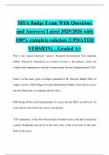 SIDA Badge Exam With Questions and Answers&vert; Latest 2025&sol;2026 with 100&percnt; complete solution &lpar;UPDATED VERSION&rpar;&hellip;Graded A&plus;
