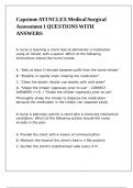 Capstone ATI NCLEX Medical Surgical Assessment 1 QUESTIONS WITH ANSWERS