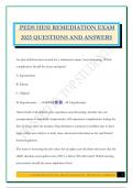 PEDS HESI REMEDIATION EXAM 2025 QUESTIONS AND ANSWERS